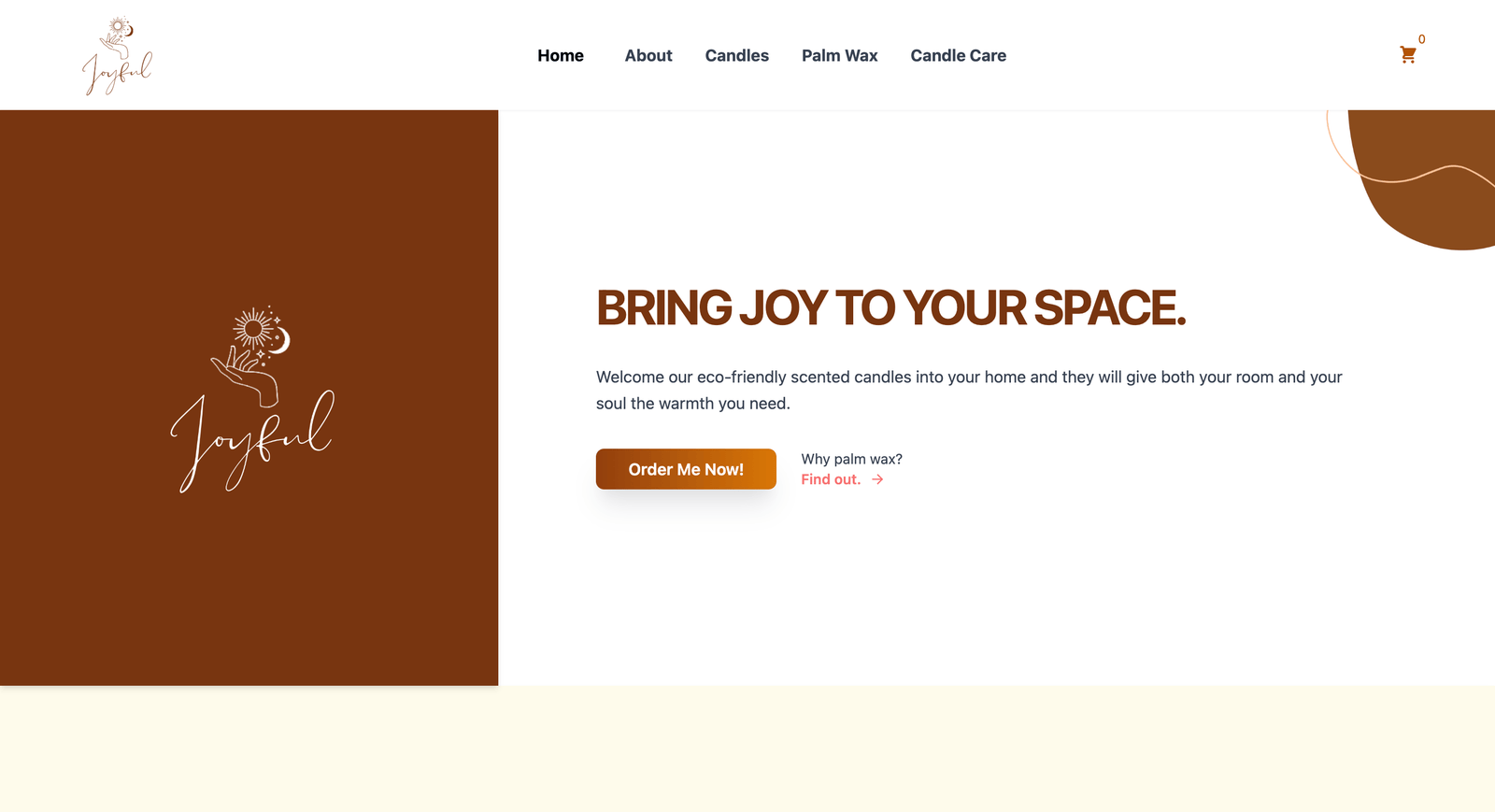 Ecommerce candle store